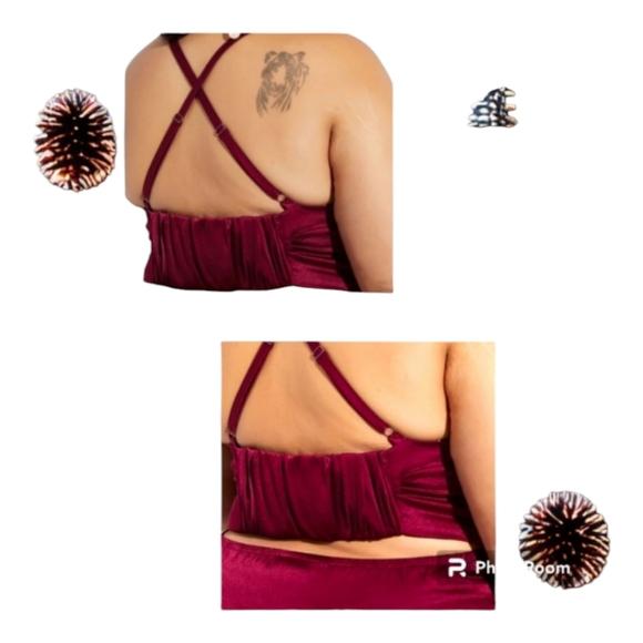 Ashley Stewart Stunning Satin Slip cowl neck dress. Wine color. Size 22/24 - Picture 4 of 12